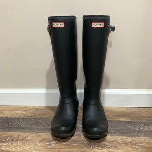 Packable Hunter Tall Boots Black